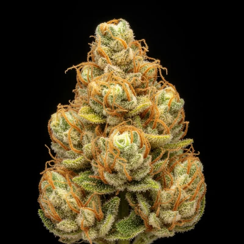 Amnesia Auto Trichome Makro, extreme Nahaufnahme der Harzdrüsen, 19–22% THC