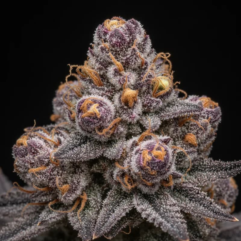Gelato Auto Autoflower Samen, Trichome Makro-Nahaufnahme, 22–25% THC