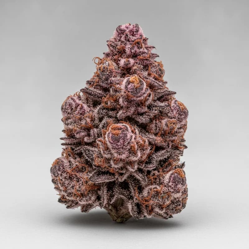 LA Kush Cake Auto Autoflower Samen, professionelles Produktfoto, 23–26% THC, 75% Indica / 25% Sativa